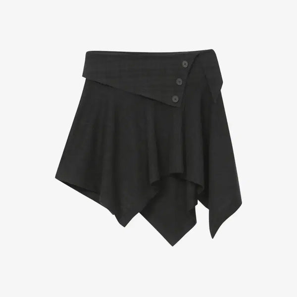 [BUNJANG] Miseki Seoul Unbalanced Flow Mini Skirt Black / 새상품) 미세키서울 Unbalanced flow mini skirt