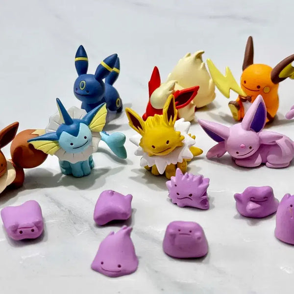[BUNJANG] Pokemon Center Exclusive Transform Metamon 3 Gacha Set (Eevee Series) + Pikachu / 변신 메타몽3 포켓몬센터 한정 (이브이 시리즈) 가챠 + 라이츄