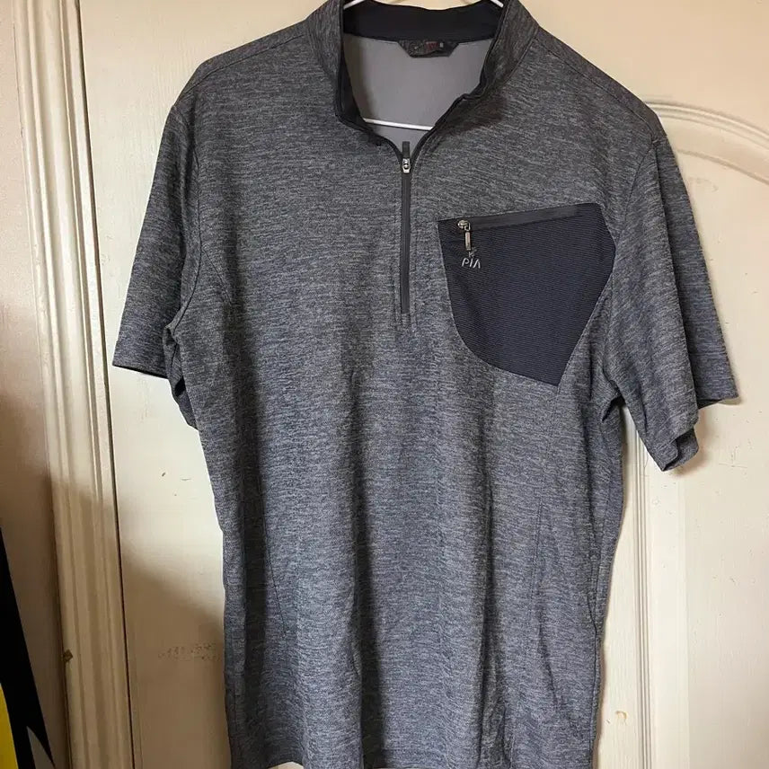 [BUNJANG] PIA Men's Short Sleeve T-Shirt Gray / PIA 남성 반팔 티셔츠 그레이