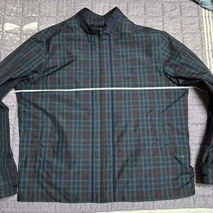 [BUNJANG] Daks Checkered Windbreaker Zip-Up Jacket (XL-2XL) / **닥스 바람막이 점퍼 110(XL-2XL) 자켓 빅사이즈 집업