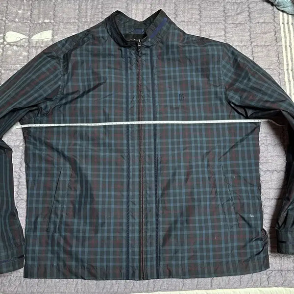[BUNJANG] Daks Checkered Windbreaker Zip-Up Jacket (XL-2XL) / **닥스 바람막이 점퍼 110(XL-2XL) 자켓 빅사이즈 집업