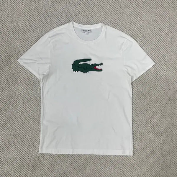 [BUNJANG] Lacoste Big Logo Short-Sleeve T-Shirt White XL / 라코스테 빅 로고 반팔 티셔츠 화이트 XL