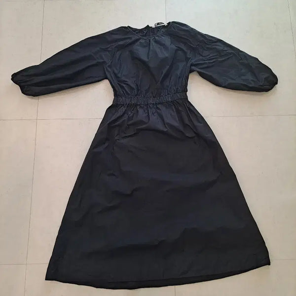 [BUNJANG] Zara Black Long Dress Balloon 8-Sleeve M / 자라 블랙 롱 원피스 벌룬 8부소매 M
