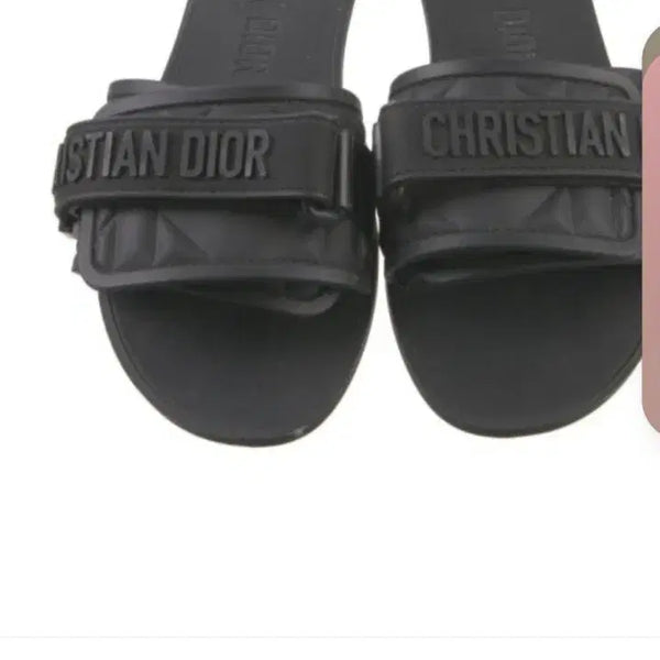 [BUNJANG] Christian Dior Black Logo Strap Slippers / 크리스챤 디올 블랙 슬리퍼(명품)