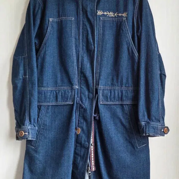 [BUNJANG] Thursday Island Denim Long Jacket Size S / 써스데이 아일랜드 (THURSDAY ISLAND) 데님 롱 자켓 사이즈S