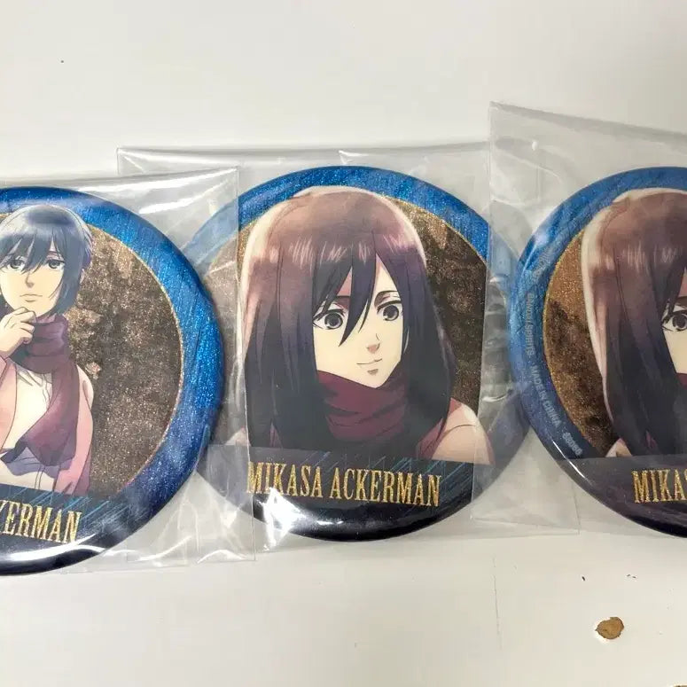 [BUNJANG] Attack on Titan Mikasa Ichiban Kuji G Prize Metallic Can Badge - Each One's Resolve / 진격의 거인 미카사 제일복권 이치방쿠지 G상 메탈릭 캔뱃지 각자의 결의