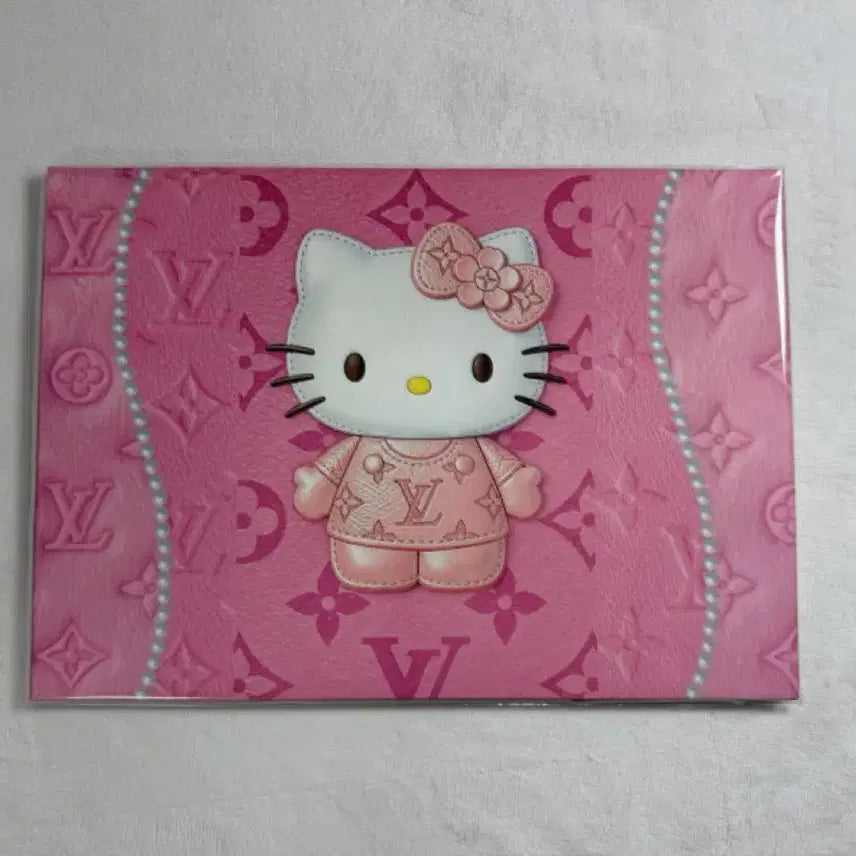 [BUNJANG] Sanrio Hello Kitty LV Pattern Wrapping Paper (A4) / (캐릭터 애니) 포용 핑크명품키티(LV패턴) 랩핑지 (A4)