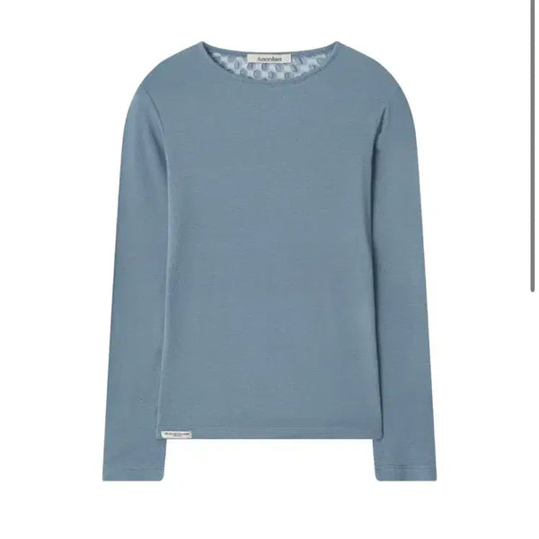 [BUNJANG] AMOUR SHY BACK DOT LONG SLEEVE - BLUE / 아모르샤이 BACK DOT LONG SLEEVE - BLUE
