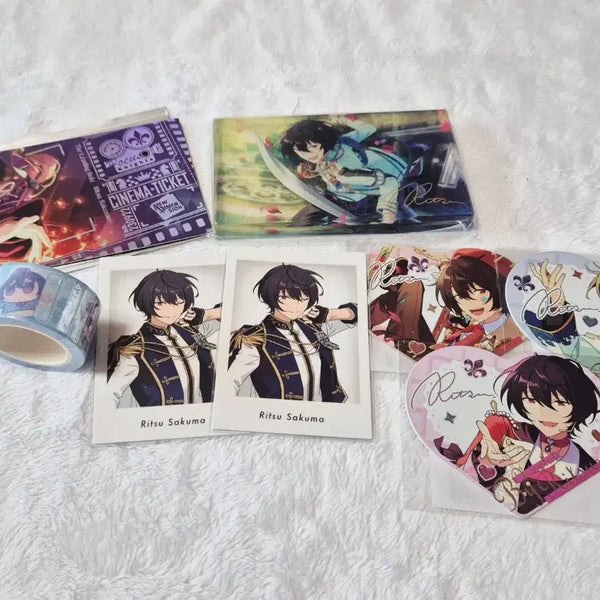 [BUNJANG] Ensemble Stars! Ritsu Akua Set Acrylic Heart Card Bundle Set / (미개봉) 앙스타 리츠 굿즈 아크릴 하트카드 일괄 급처