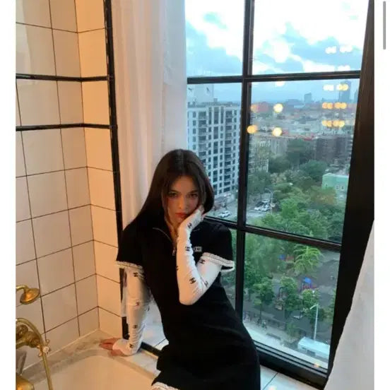 [BUNJANG] Cecokey Gelato Knit Dress / 서쿠키 블랙 젤라또 니트 원피스