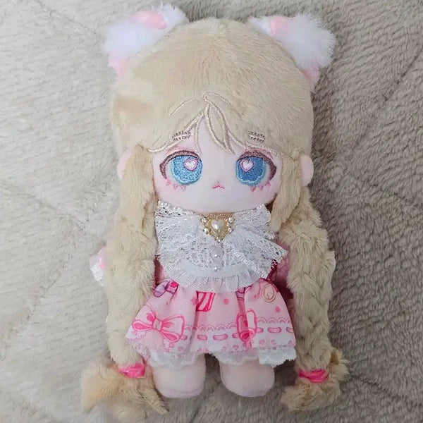[BUNJANG] 10cm Unofficial Plush Doll Churu Bundle Set (Includes Outfit) / 10cm 솜인형 무속성 츄르(뼈깅) 옷포함 일괄