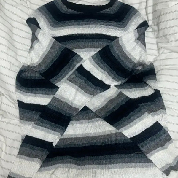 [BUNJANG] Diesel Y2K Vintage Striped Mesh Knit Top / 디젤 y2k 빈티지 스트라이프 메쉬 니트