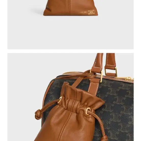 [BUNJANG] Celine Crystal Pouch Lambskin Brown / (마지막가격)셀린느 크리스탈 파우치 램스킨 브라운