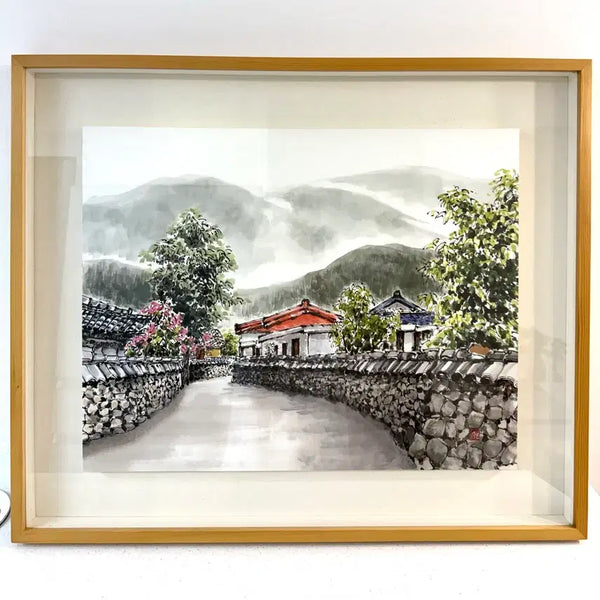 [BUNJANG] Ink and Wash Painting Framed Artwork (75*62) / 수묵담채화 액자(75*62) 대전직거래