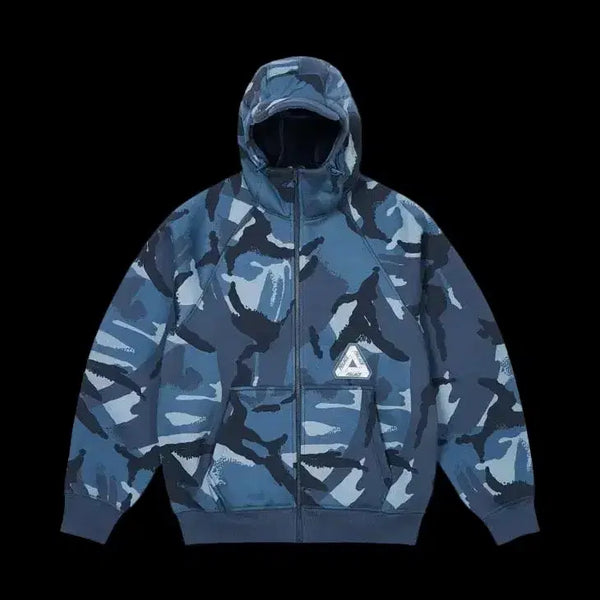 [BUNJANG] Palace Bonded Zip Hooded Jacket Blue DPM Camo / [L] 팔라스 본디드 캡 후드집업 블루 DPM 카모 자켓