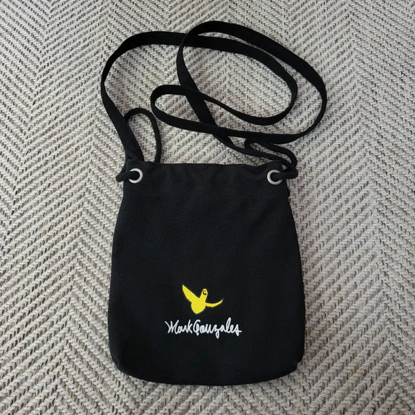 [BUNJANG] Mark Gonzales Cotton Mini Crossbody Bag Black / 마크곤잘레 코튼 미니 크로스백 블랙