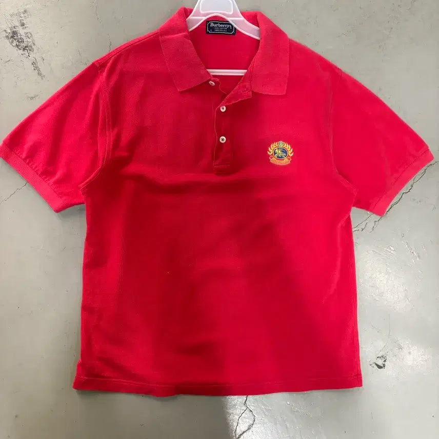 [BUNJANG] Burberry 90s Crest Logo Short Sleeve Polo Shirt Size S / 만원샵 버버리 90s 크레스트로고 반팔 카라티 S