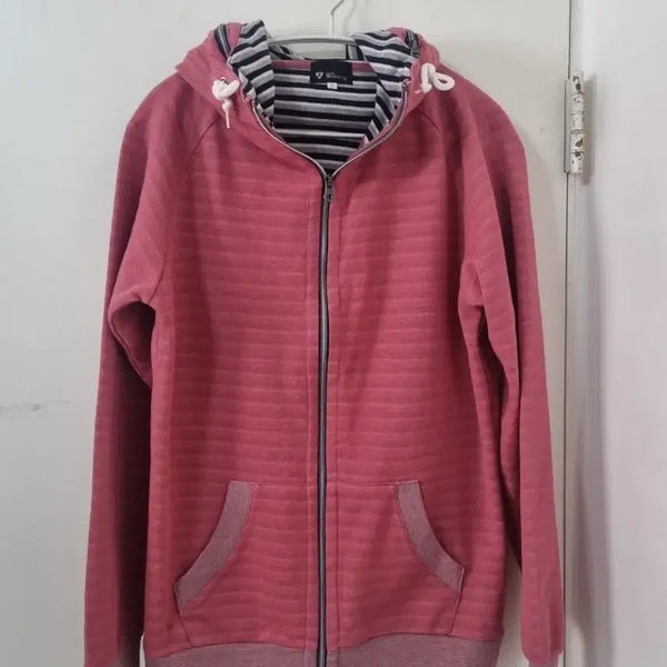 [BUNJANG] THE SHOP TK Striped Zip-Up Hoodie Cardigan L / THE SHOP TK 스트라이프 후드집업 가디건 L