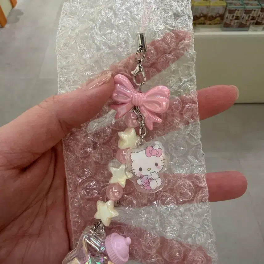 [BUNJANG] Sanrio Glitter Star Keychain / 산리오별가루키링