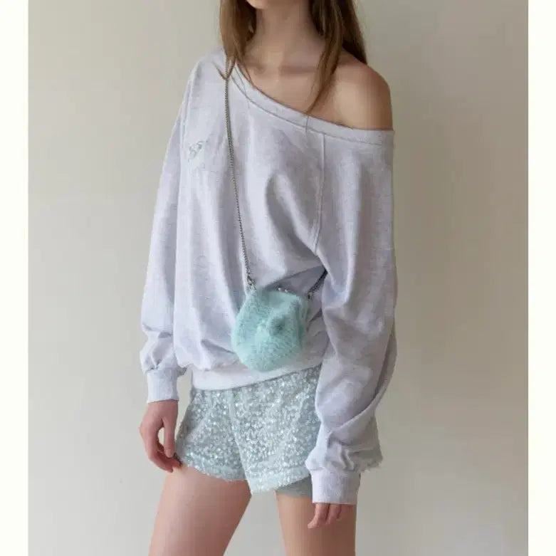 [BUNJANG] Soonsu Bell Sweatshirt Melange Grey / 순수 Bell Sweatshirt (Melange Grey)