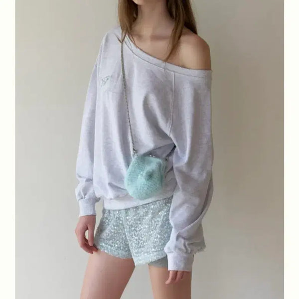 [BUNJANG] Soonsu Bell Sweatshirt Melange Grey / 순수 Bell Sweatshirt (Melange Grey)