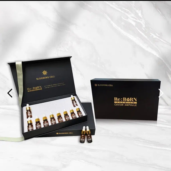 [BUNJANG] Blooming Cell Ribbon Caviar Ampoule Set / 블루밍셀 리본 캐비어 앰플 세트