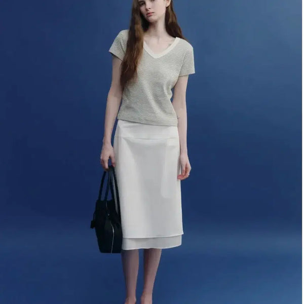 [BUNJANG] For Your Eyes Only White Sheer Long Skirt / fyeo 포유어아이즈온리 시어 스커트 화이트 롱스커트