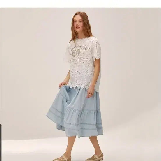 [BUNJANG] Thursday Island Punch Lace Blouse / 써스데이아일랜드 펀칭레이스블라우스