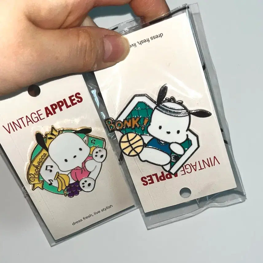 [BUNJANG] Sanrio Pochacco Pin Badge Set (2 Types, Sealed) / (미개봉)포차코 핀뱃지 2종 세트