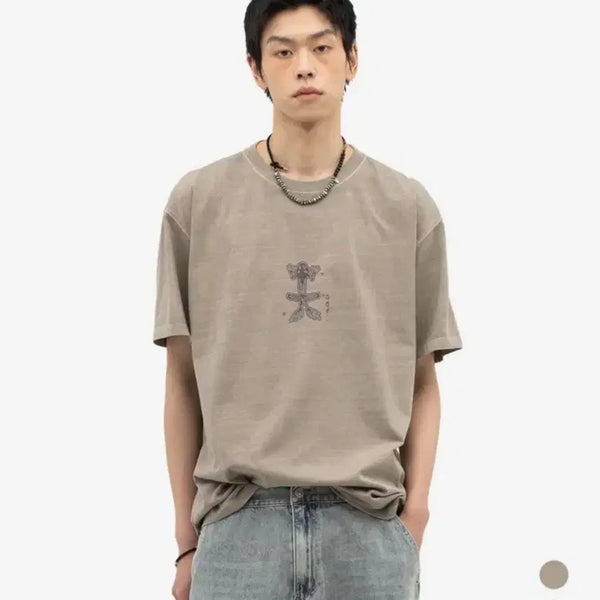 [BUNJANG] Def.gaments Pig Flog T-Shirt (M, Light Khaki) / (새상품)(M)데프가먼츠 피그 플로그 티셔츠