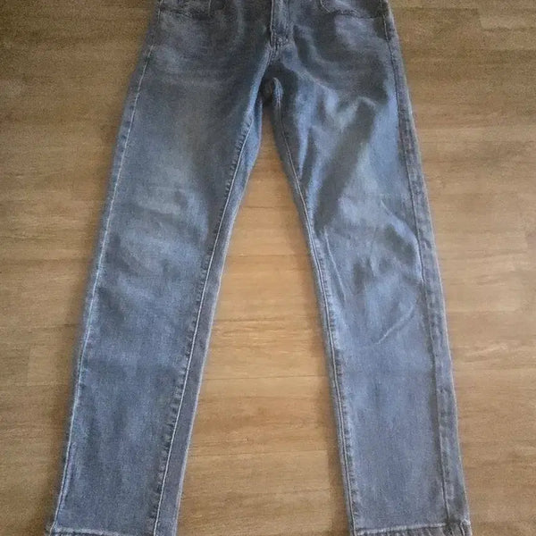 [BUNJANG] Men's Straight Fit Washed Denim Jeans / 샤핀 청바지 스트레이트핏