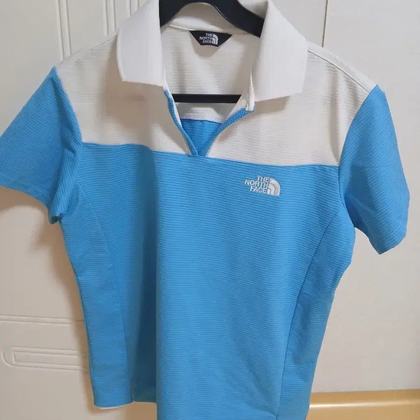 [BUNJANG] The North Face Women's Short Sleeve Polo Shirt Blue/White Size 90 / 노스페이스 여성 반팔 카라티 블루/화이트 90