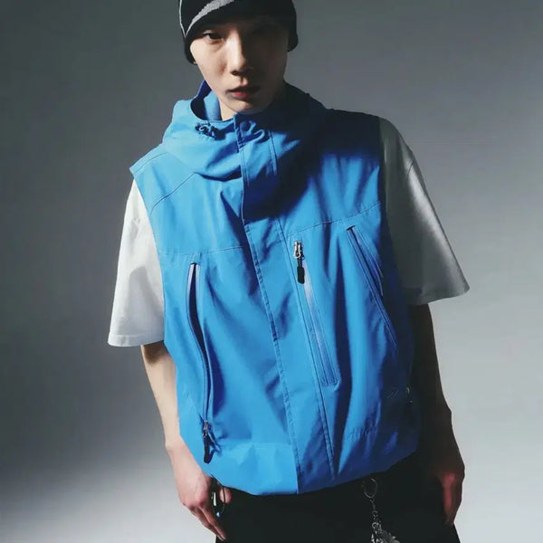 [BUNJANG] Travel Summit Hood Vest Bella Blue / 트래블 써밋 후드 베스트 벨라 블루
