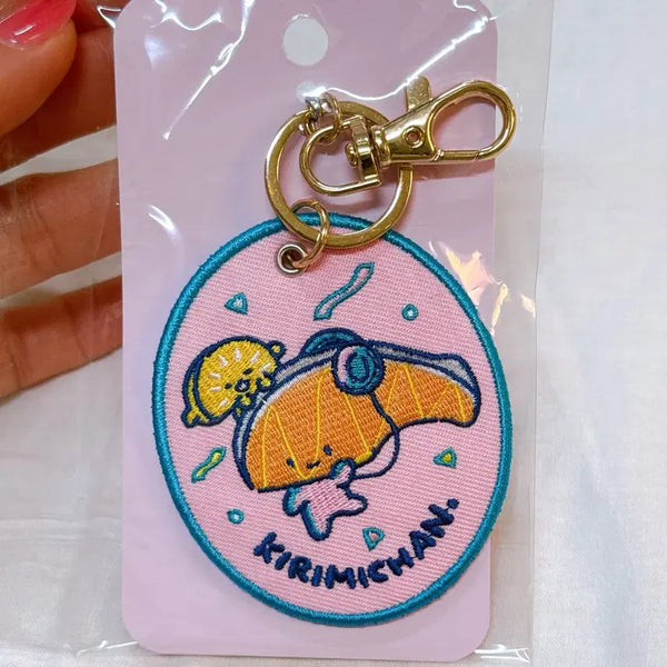 [BUNJANG] Sanrio Kirimichan Embroidered Wappen Keyring / 산리오 키리미짱 자수 와펜 키링