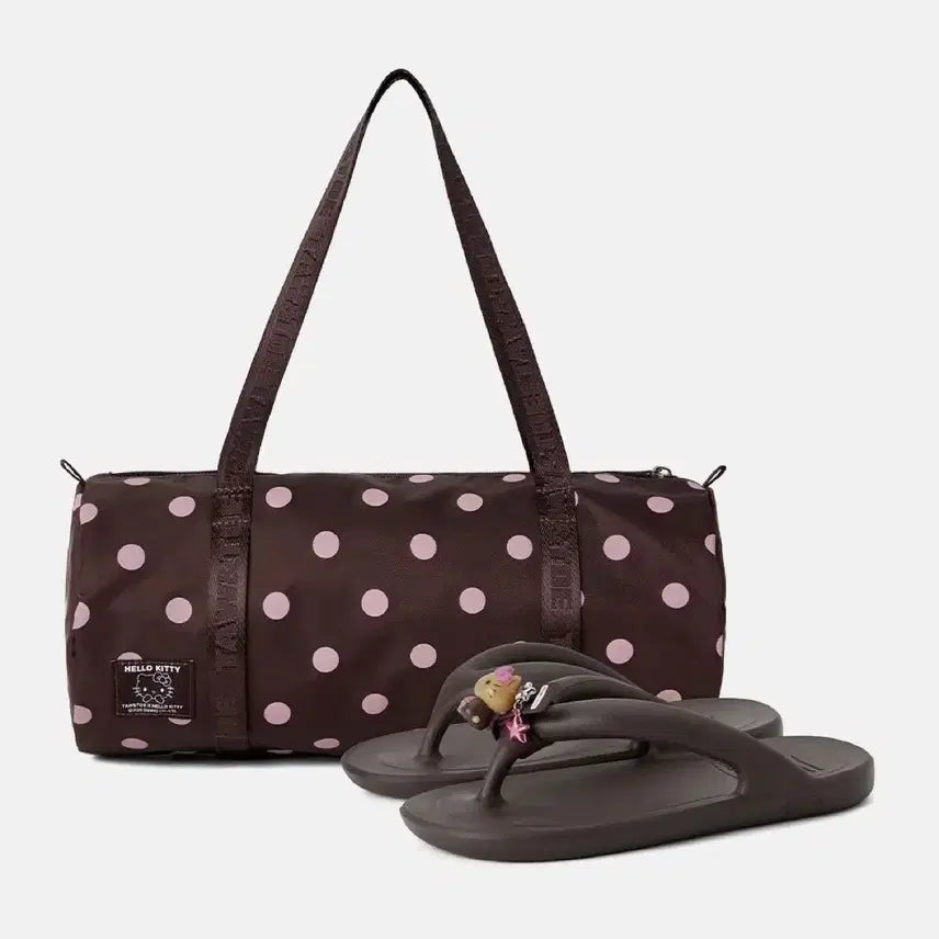 [BUNJANG] Tonymoly Tan Kitty Brown Slippers Duffel Bag / (당일발송) 토앤토 탠 키티 브라운 슬리퍼, 더플백 240 새상품