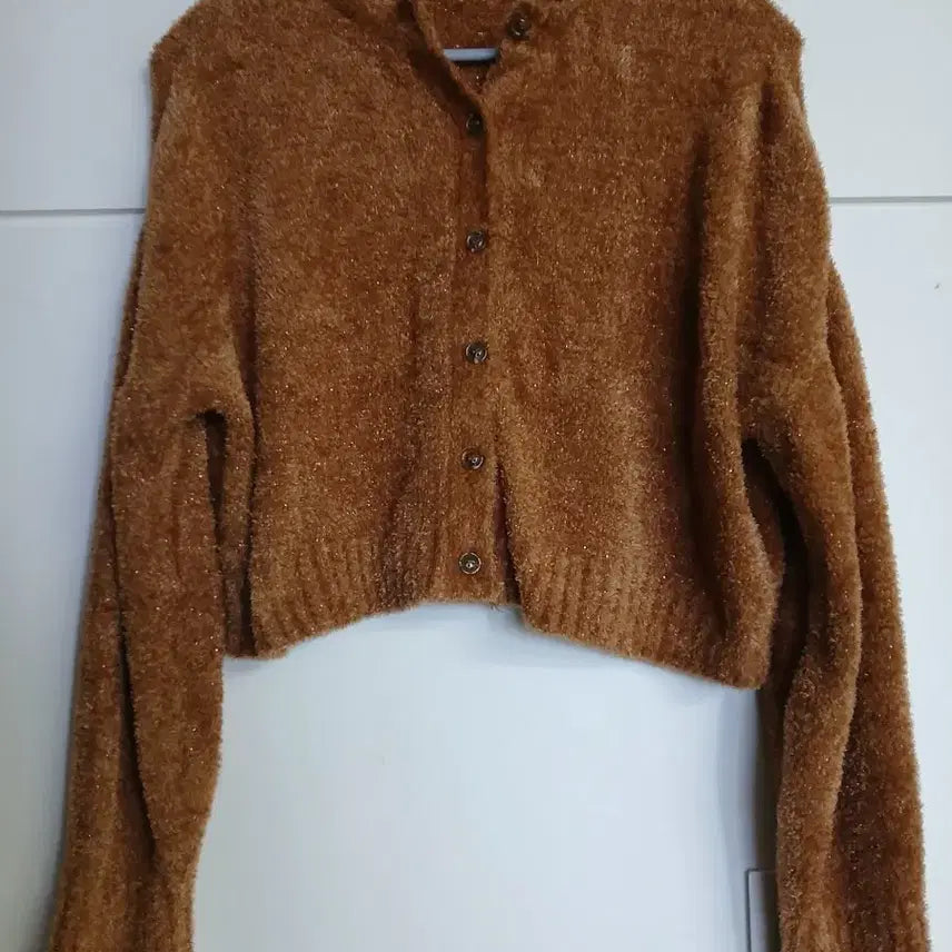 [BUNJANG] Mesense Brown Knit Cardigan (Size 55-66) / mesense 브라운 니트 가디건 55~66