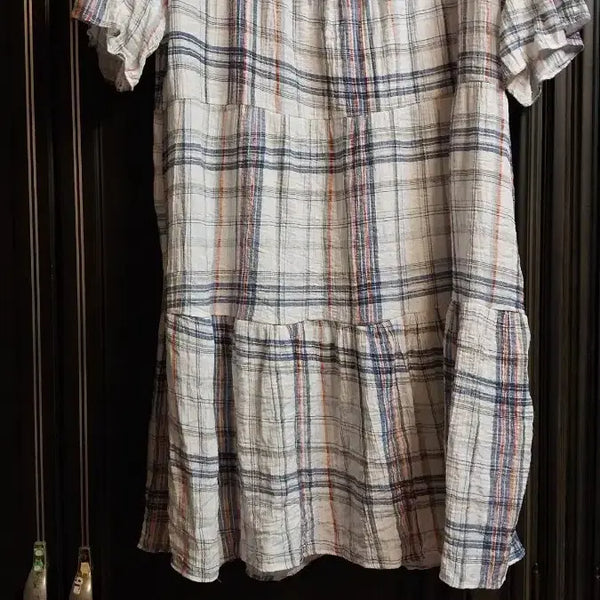 [BUNJANG] FACUPE Check Pattern Short Sleeve Summer Dress / FACUPE 원피스