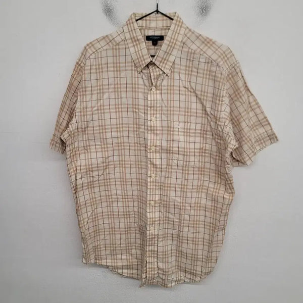 [BUNJANG] Burberry Short Sleeve Check Shirt / [100/L] 버버리 반팔 체크 셔츠