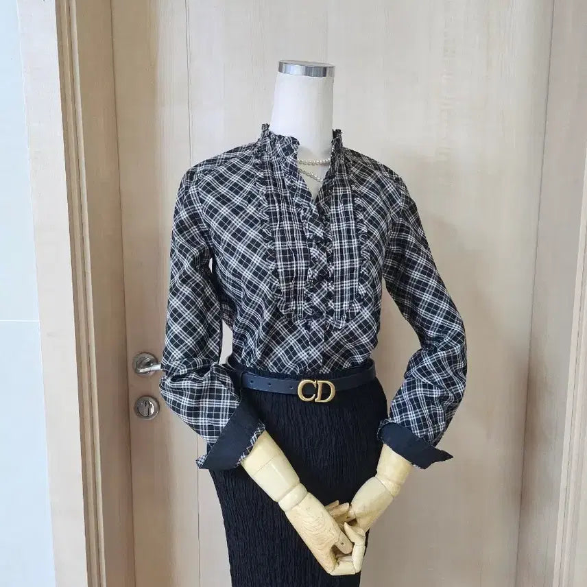 [BUNJANG] Burberry Authentic Checkered Blouse Size 55 / 버버리정품 블라우스 55