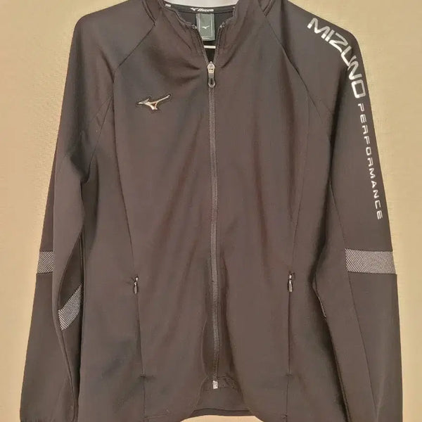 [BUNJANG] Mizuno Black Performance Track Jacket / 미즈노 블랙 퍼포먼스 트랙 자켓