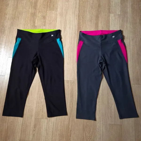 [BUNJANG] Functional Quick-Dry 8-Length Pants (2-Piece Bundle) - Black & Dark Grey - Size M / (새상품)미국구매 빠른건조 기능성 8부바지 2개 일괄판매 M사이즈