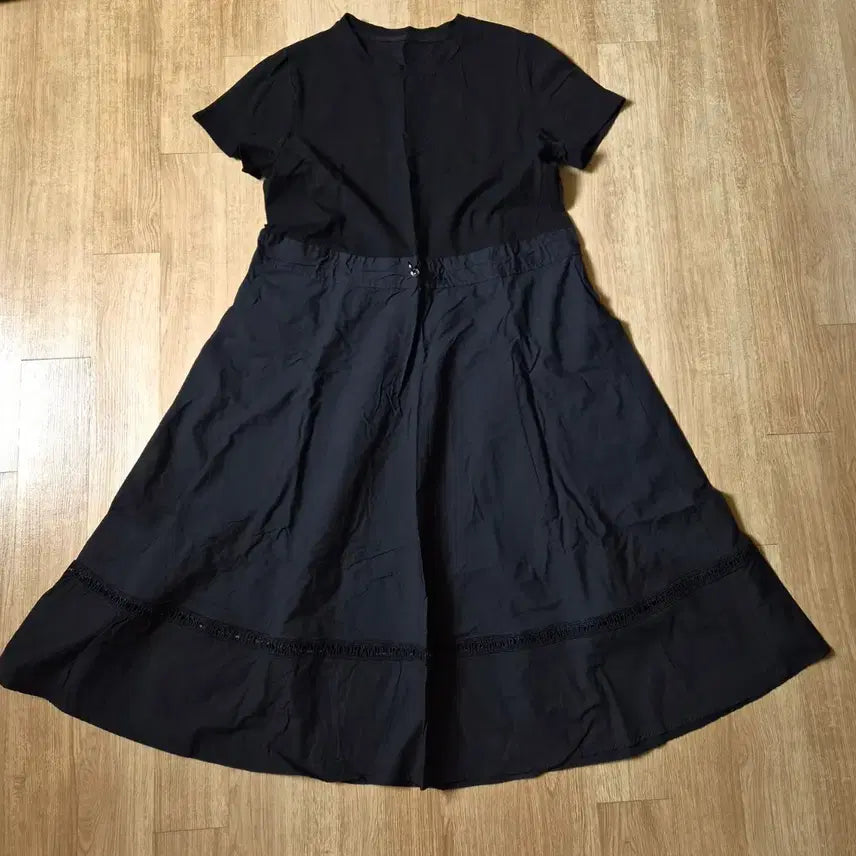 [BUNJANG] Black Cotton Dress (One Size) / (새상품)검정색 면 원피스(프리사이즈)