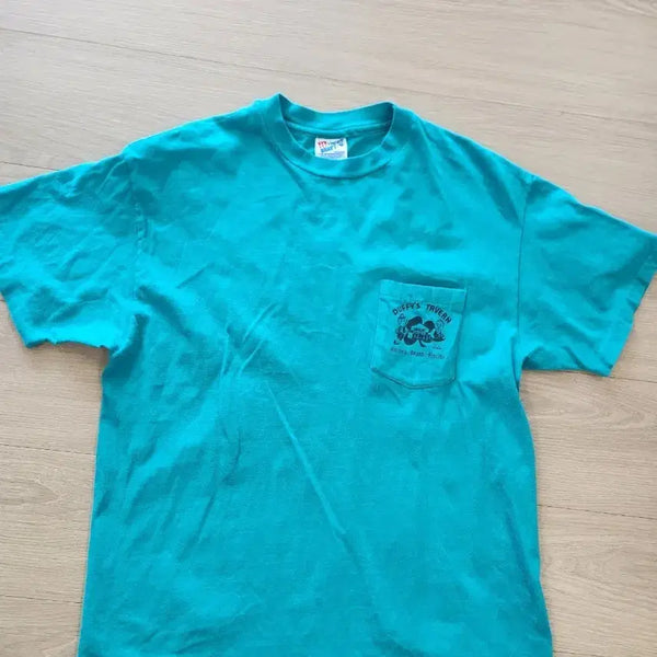 [BUNJANG] 90s Haynes Duffy's Tavern Emerald T-Shirt L / 90s usa빈티지.헤인즈 Duffy's Tavern 티셔츠 에메랄드 L