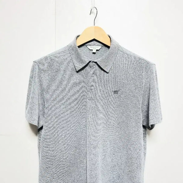 [BUNJANG] Henry Cotton Men's M Lightweight Cooling Functional Short-Sleeve Polo T-Shirt (Gray) / 남성M 헨리코튼 골프 초경량 냉감 기능성 반팔 카라 티 티셔츠 골프복