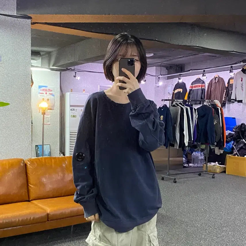 [BUNJANG] CP Company Goggle Logo Navy Long Sleeve XL / cp 컴퍼니 고글 와펜 네이비 롱슬리브 B4806