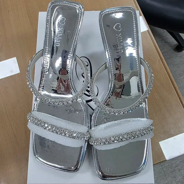 [BUNJANG] Reclara Cubic Sandals Slippers Size 235 / 리클라라 큐빅샌들슬리퍼(235/새상품)