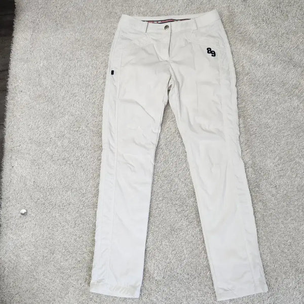 [BUNJANG] Parigates Women's Logo Patch Detail Golf Pants Ivory / [정품] 파리게이츠 여성 와펜 포인트 골프 바지 아이보리 55~66