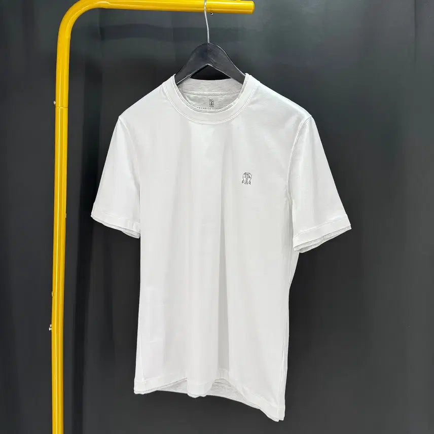 [BUNJANG] Brunello Cucinelli Logo Short Sleeve T-Shirt White M / [M사이즈] 브루넬로 쿠치넬리 로고 반팔 티셔츠 화이트