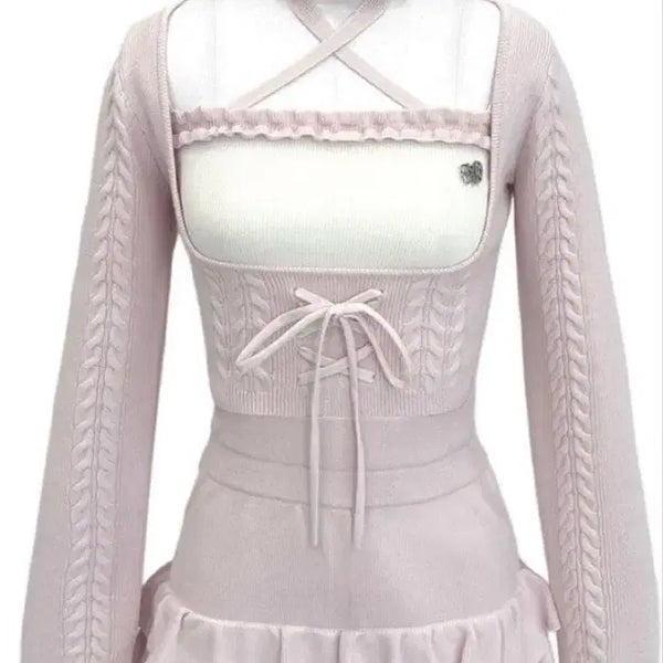 [BUNJANG] Honey Mew Cross Choker Set / 허니뮤 크로스 초커 셋업