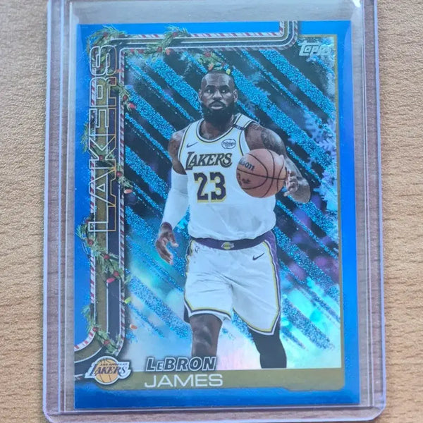 [BUNJANG] NBA 2025 Topps Holiday LeBron James Metallic Blue Glitter Card / NBA 2025 탑스 홀리데이 LA레이커스 르브론 제임스 메탈릭블루글리터